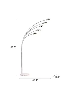 Zuo Modern Cosmic Floor Lamp Chrome -Zuo Modern Sales Belk 1016