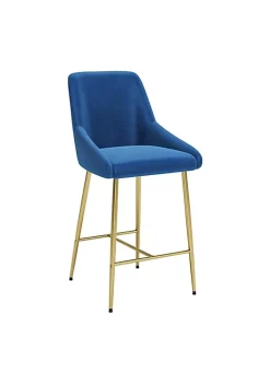 Zuo Modern Madelaine Counter Chair Navy