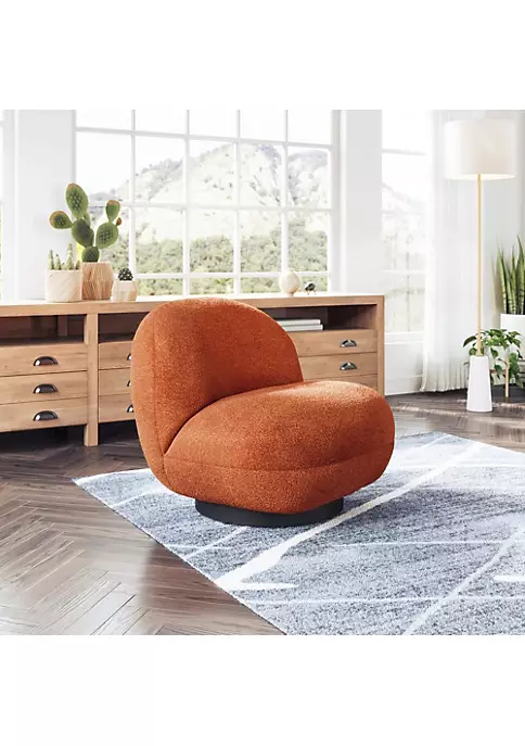 Zuo Modern Myanmar Accent Chair Burnt Orange 2 Zuo Modern Myanmar Accent Chair Burnt Orange - Image 2