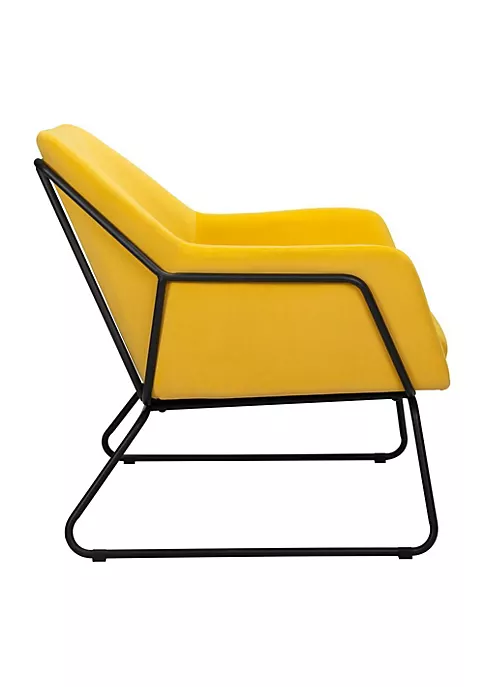 Zuo Modern Jose Accent Chair Yellow 2 Zuo Modern Jose Accent Chair Yellow - Image 2