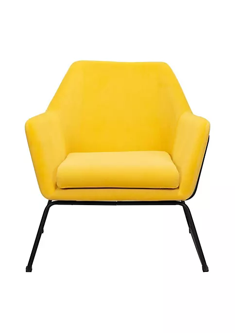 Zuo Modern Jose Accent Chair Yellow 3 Zuo Modern Jose Accent Chair Yellow - Image 3