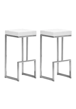 Zuo Modern Darwen Barstool (Set of 2) White