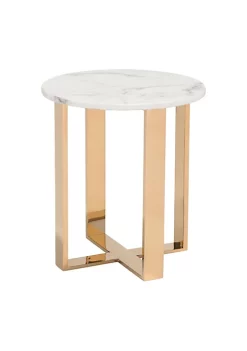 Zuo Modern Atlas End Table Stone & Gold