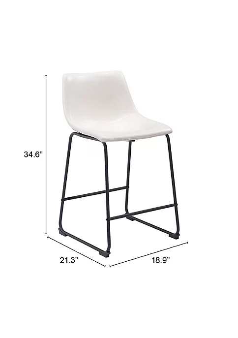 Zuo Modern Smart Counter Chair (Set of 2) 4 Zuo Modern Smart Counter Chair (Set of 2) - Image 4