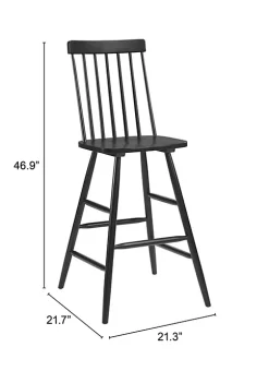 Zuo Modern Ashley Bar Chair (Set of 2) -Zuo Modern Sales Belk 727