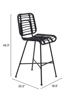 Zuo Modern Murcia Bar Chair (Set of 2) -Zuo Modern Sales Belk 803